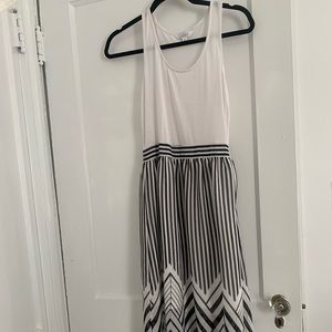 Charming Charlie black and white maxi dress